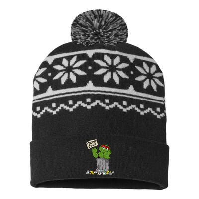 Crowder Trump 2024 Garbage USA-Made Snowflake Beanie