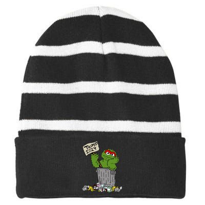 Crowder Trump 2024 Garbage Striped Beanie with Solid Band