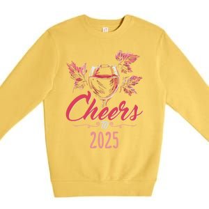 Cheers To 2025 Happy New Year Party New Years Eve Gift Premium Crewneck Sweatshirt