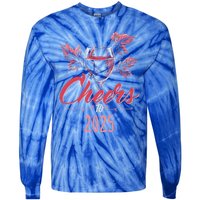 Cheers To 2025 Happy New Year Party New Years Eve Gift Tie-Dye Long Sleeve Shirt