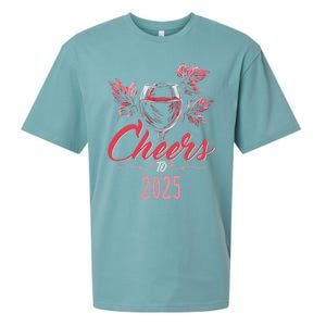 Cheers To 2025 Happy New Year Party New Years Eve Gift Sueded Cloud Jersey T-Shirt