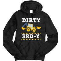 Construction Truck 3rd Birthday Excavator 3 Digger Tie Dye Hoodie