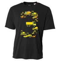 Construction Truck 3rd Birthday 3 Year Old Outfit Cooling Performance Crew T-Shirt