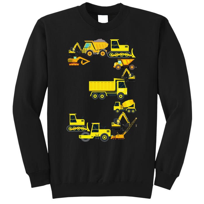 Construction Truck 3rd Birthday 3 Year Old Outfit Sweatshirt