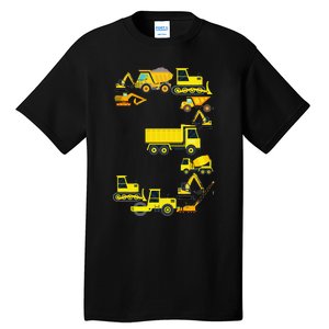 Construction Truck 3rd Birthday 3 Year Old Outfit Tall T-Shirt