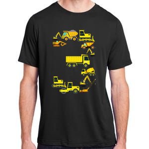 Construction Truck 3rd Birthday 3 Year Old Outfit Adult ChromaSoft Performance T-Shirt