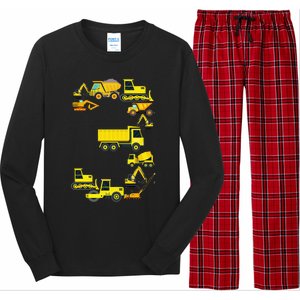 Construction Truck 3rd Birthday 3 Year Old Outfit Long Sleeve Pajama Set