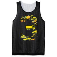 Construction Truck 3rd Birthday 3 Year Old Outfit Mesh Reversible Basketball Jersey Tank