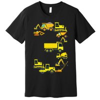 Construction Truck 3rd Birthday 3 Year Old Outfit Premium T-Shirt