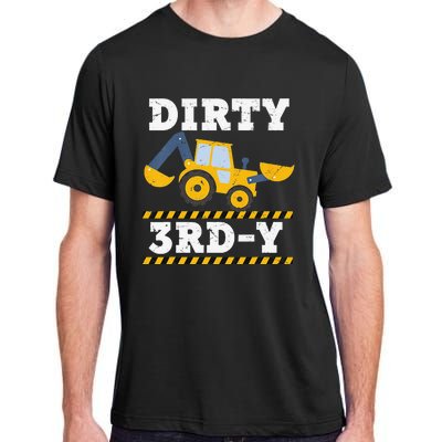 Construction Truck 3rd Birthday Excavator 3 Digger Adult ChromaSoft Performance T-Shirt