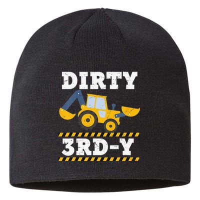 Construction Truck 3rd Birthday Excavator 3 Digger Sustainable Beanie