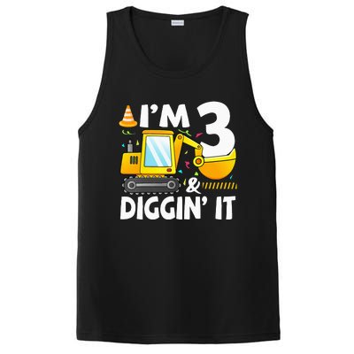 Construction Truck 3rd Birthday 3 Three Excavator Digger PosiCharge Competitor Tank