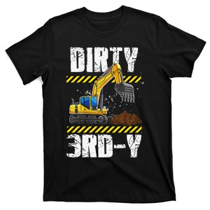 Construction Truck 3rd Birthday Excavator 3 Digger T-Shirt