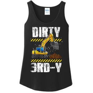 Construction Truck 3rd Birthday Excavator 3 Digger Ladies Essential Tank