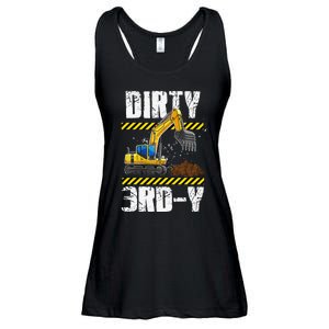 Construction Truck 3rd Birthday Excavator 3 Digger Ladies Essential Flowy Tank