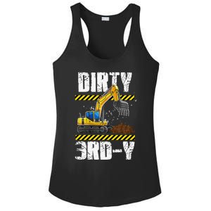 Construction Truck 3rd Birthday Excavator 3 Digger Ladies PosiCharge Competitor Racerback Tank