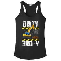 Construction Truck 3rd Birthday Excavator 3 Digger Ladies PosiCharge Competitor Racerback Tank