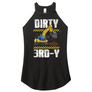 Construction Truck 3rd Birthday Excavator 3 Digger Women's Perfect Tri Rocker Tank