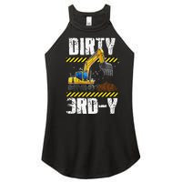 Construction Truck 3rd Birthday Excavator 3 Digger Women's Perfect Tri Rocker Tank