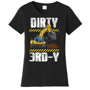 Construction Truck 3rd Birthday Excavator 3 Digger Women's T-Shirt