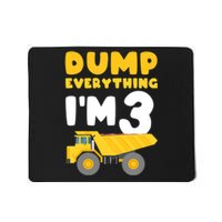 Construction Truck 3rd Birthday Excavator 3 year old Mousepad