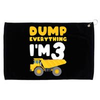 Construction Truck 3rd Birthday Excavator 3 year old Grommeted Golf Towel