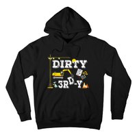 Construction Truck 3rd Birthday Excavator 3 Digger Hoodie