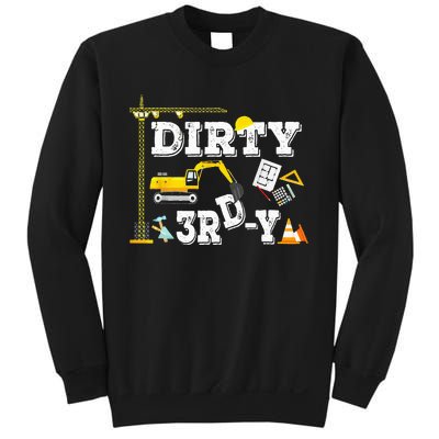 Construction Truck 3rd Birthday Excavator 3 Digger Sweatshirt