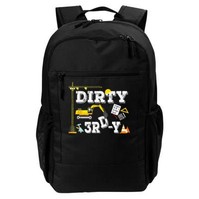 Construction Truck 3rd Birthday Excavator 3 Digger Daily Commute Backpack