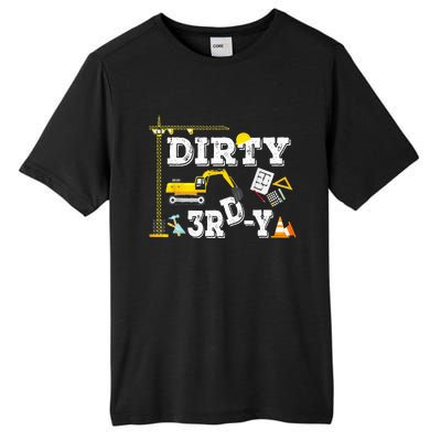 Construction Truck 3rd Birthday Excavator 3 Digger Tall Fusion ChromaSoft Performance T-Shirt