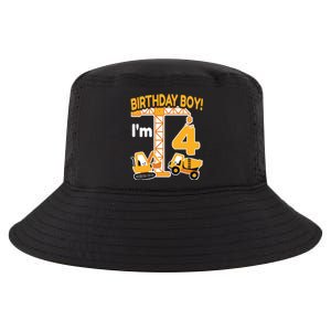 Construction Truck 4nd Birthday 4 Year Old Boy Excavator Cool Comfort Performance Bucket Hat