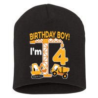 Construction Truck 4nd Birthday 4 Year Old Boy Excavator Short Acrylic Beanie