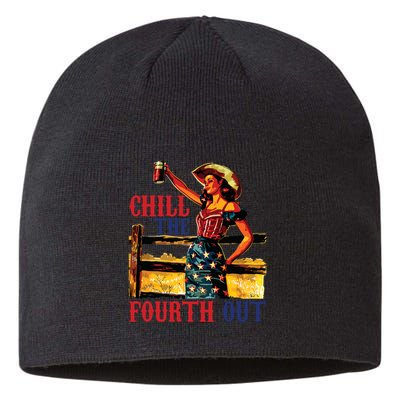 Chill The 4th Out Women 4th Of July Humor Sustainable Beanie