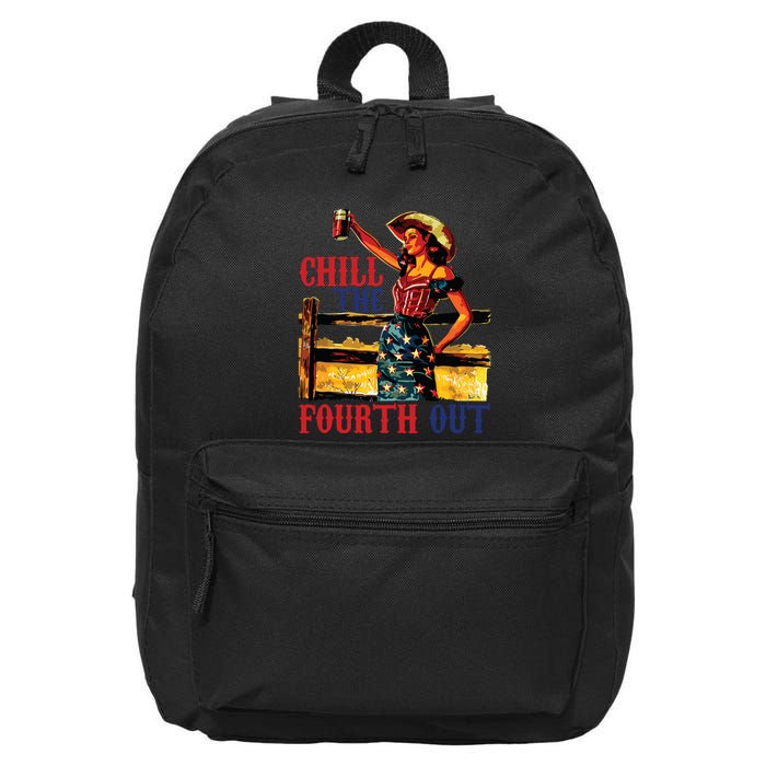 Chill The 4th Out Women 4th Of July Humor 16 in Basic Backpack