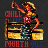 Chill The 4th Out Women 4th Of July Humor 25L Jumbo Tote