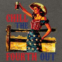Chill The 4th Out Women 4th Of July Humor Cotton Canvas Backpack
