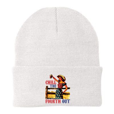 Chill The 4th Out Women 4th Of July Humor Beanie