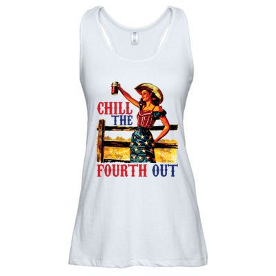 Chill The 4th Out Women 4th Of July Humor Ladies Essential Flowy Tank