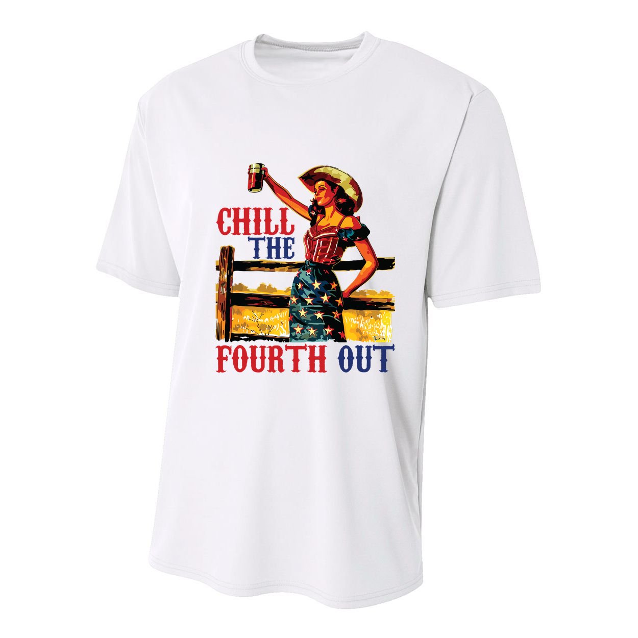 Chill The 4th Out Women 4th Of July Humor Youth Performance Sprint T-Shirt