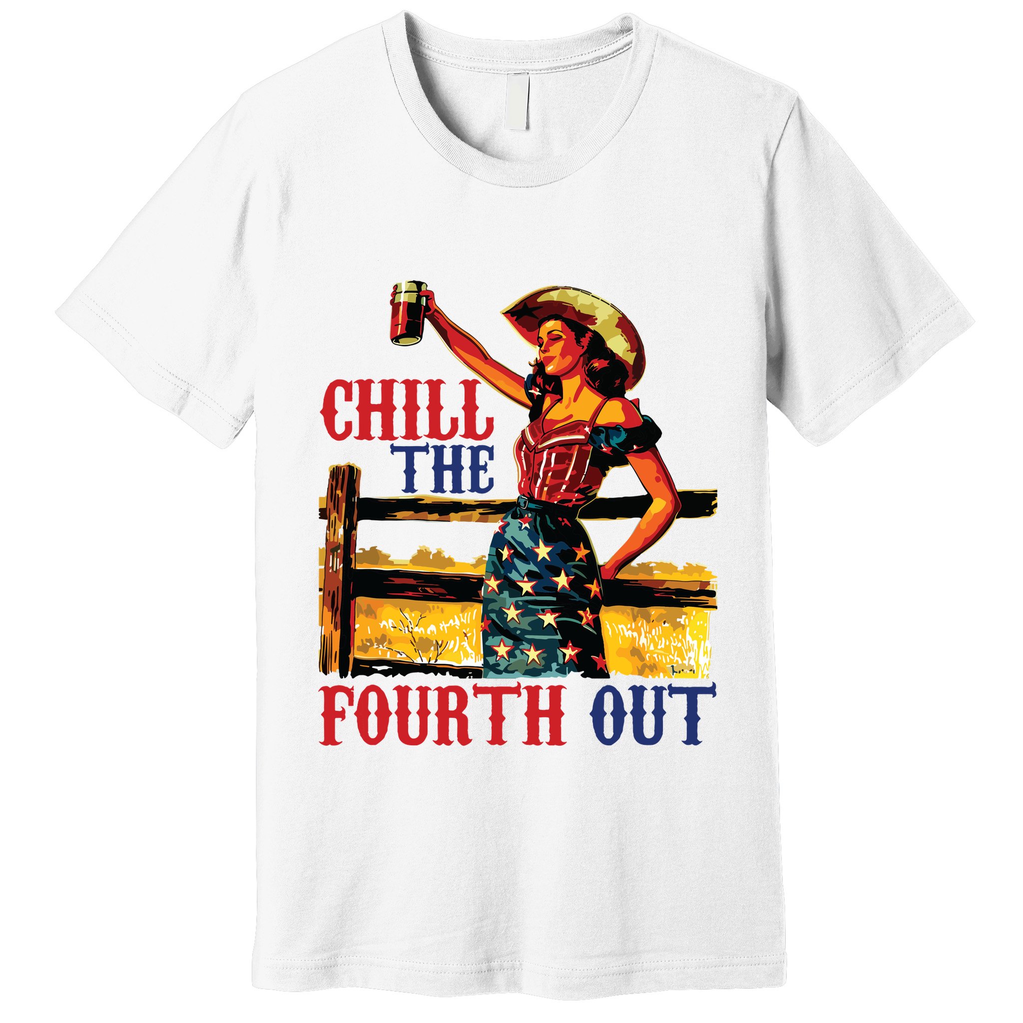 Chill The 4th Out Women 4th Of July Humor Premium T-Shirt