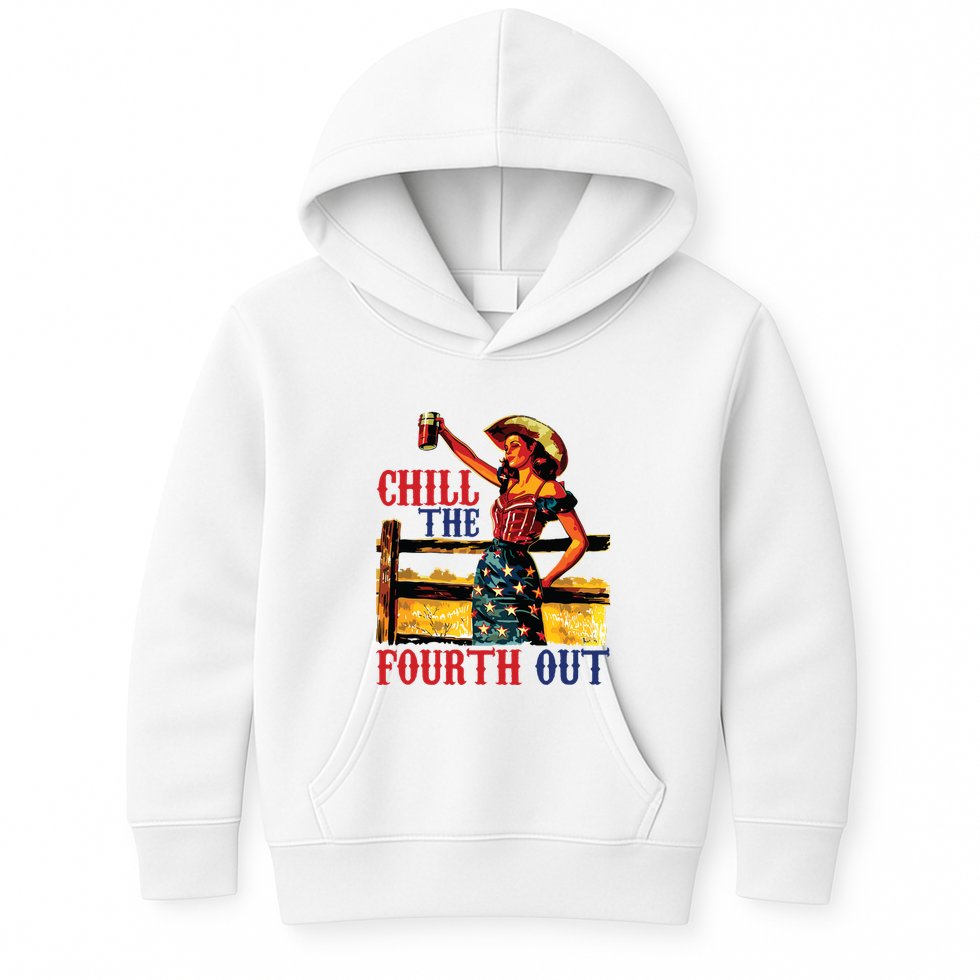Chill The 4th Out Women 4th Of July Humor Kids Hoodie