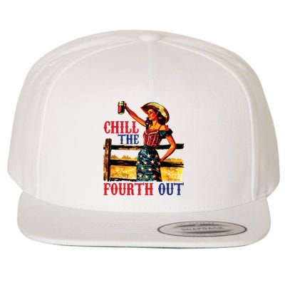 Chill The 4th Out Women 4th Of July Humor Wool Snapback Cap