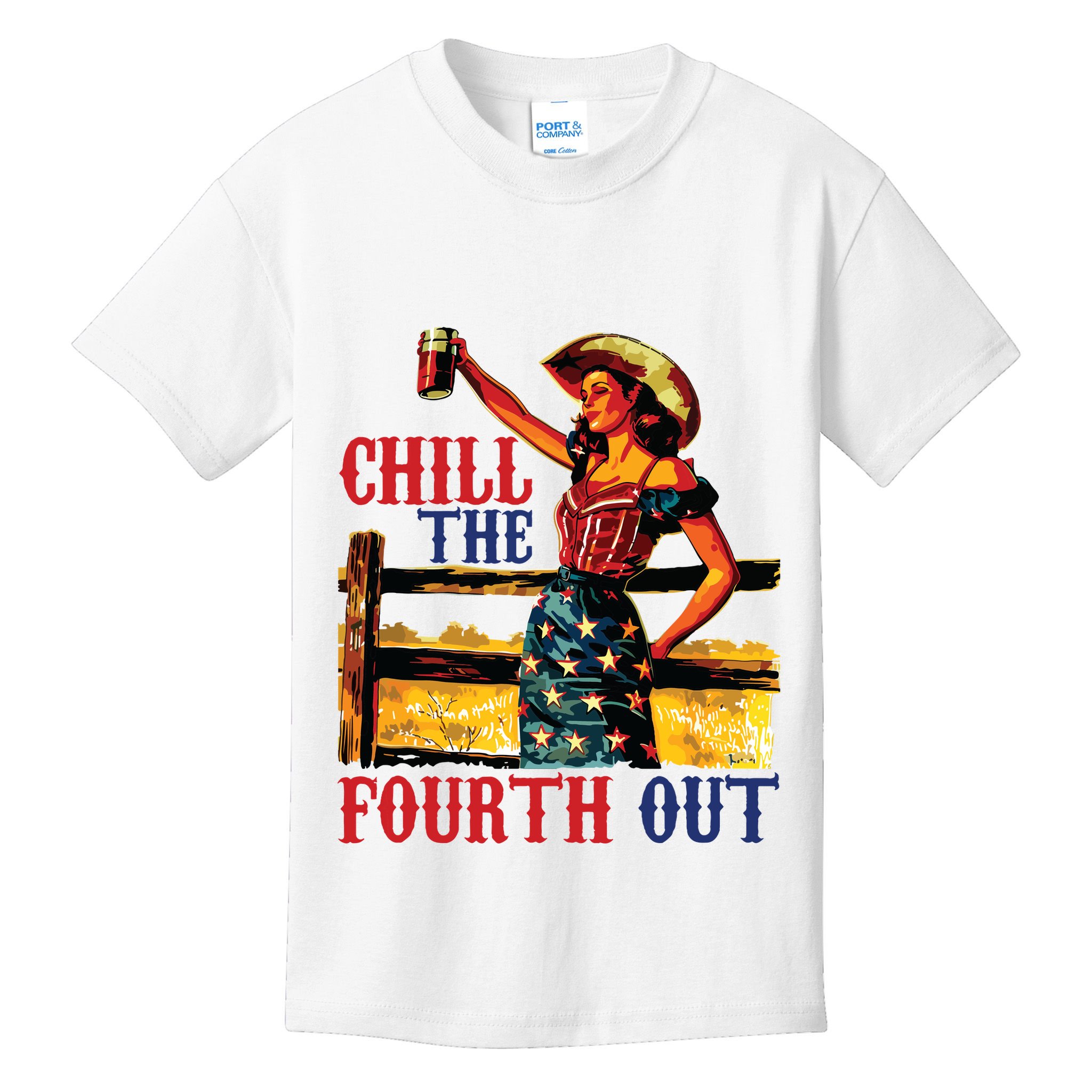 Chill The 4th Out Women 4th Of July Humor Kids T-Shirt