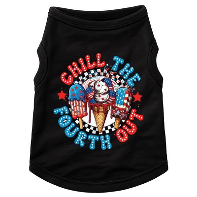 Chill The 4th Out Funny 4th Of July Retro 4th Of July Doggie Tank