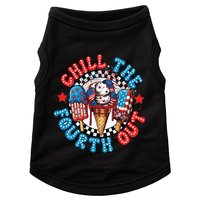 Chill The 4th Out Funny 4th Of July Retro 4th Of July Doggie Tank