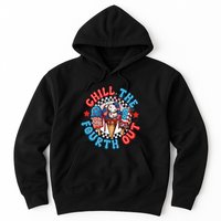 Chill The 4th Out Funny 4th Of July Retro 4th Of July Hoodie