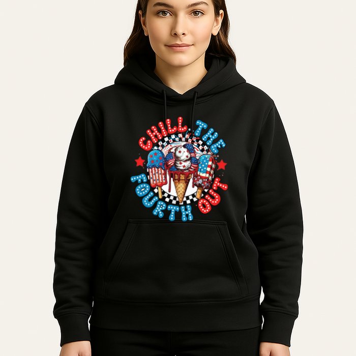 Chill The 4th Out Funny 4th Of July Retro 4th Of July Hoodie