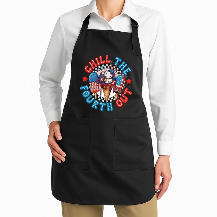 Chill The 4th Out Funny 4th Of July Retro 4th Of July Apron