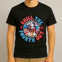 Chill The 4th Out Funny 4th Of July Retro 4th Of July T-Shirt