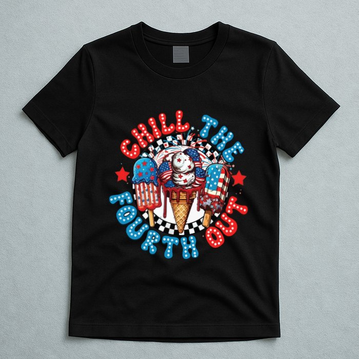 Chill The 4th Out Funny 4th Of July Retro 4th Of July T-Shirt